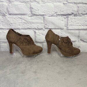 Unlisted by Kenneth Cole Taupe Faux Suede Booties